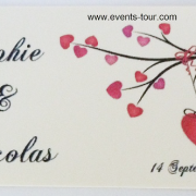 Étiquette à dragées mariage: Romance (x10) REF/10108