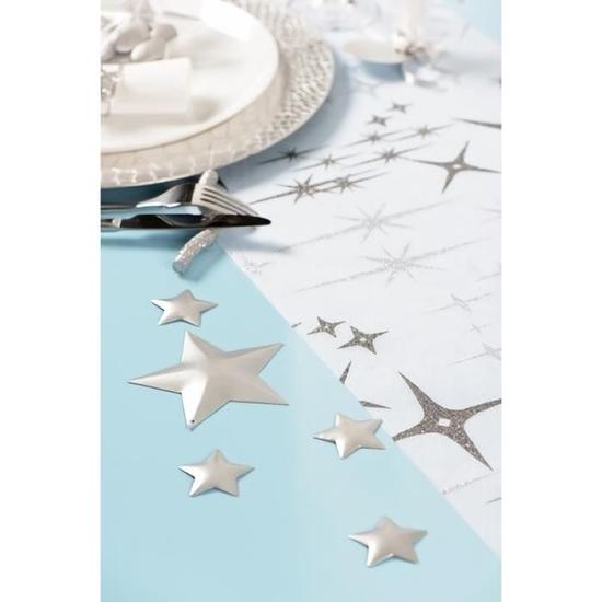 Etoile metallisee argent x6 ref 4380 1