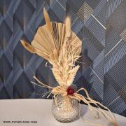 Ev 634 location decoration centre de table floral champetre avec vase