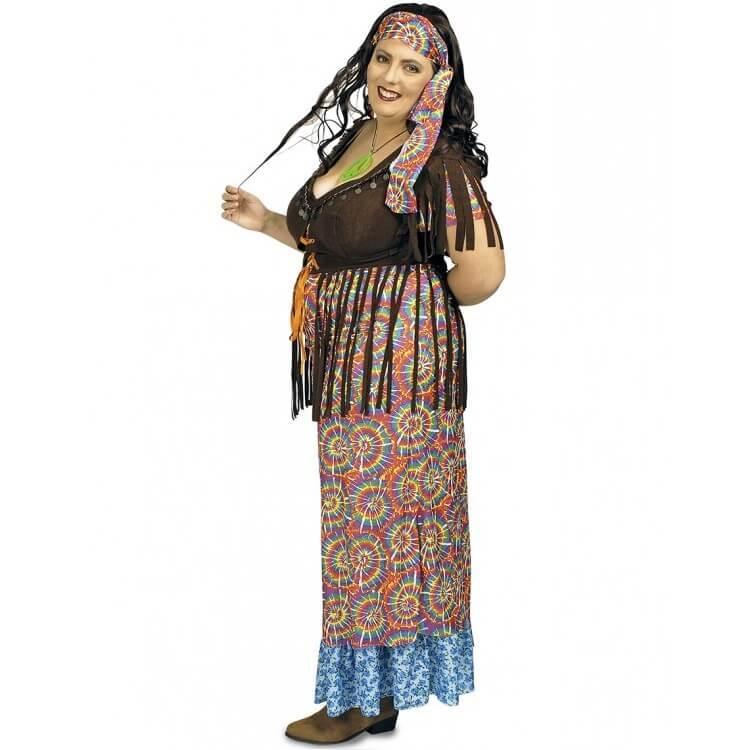Ev 723 taille xl location nord pas de calais costume hippie arc en ciel femme adulte