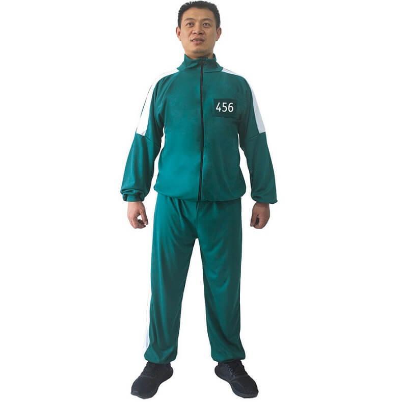 Ev 734 taille s m magasin location nord pas de calais costume adulte survetement joueur bleu taille sm squid game