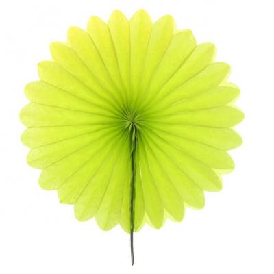 Eventail en papier vert 40cm