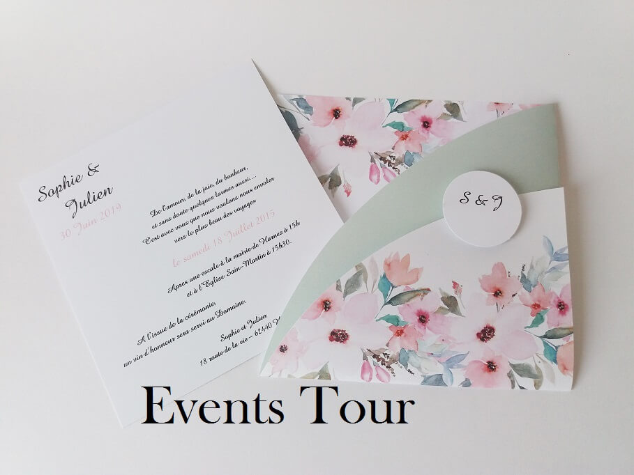 Faire part bucolique mariage