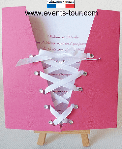 Faire part corsage fuchsia