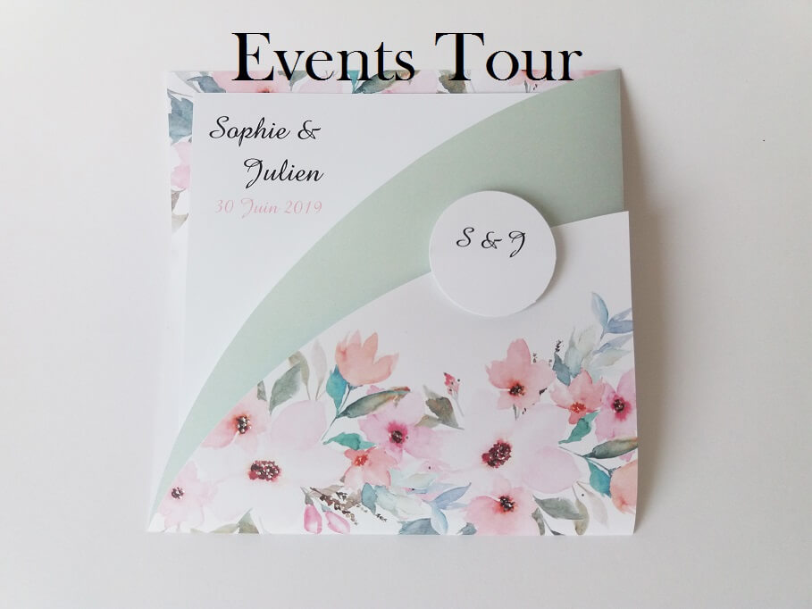 Faire part mariage bucolique