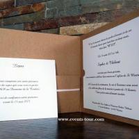 Faire part mariage champetre nature kraft