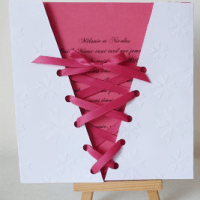Faire part mariage corset blanc 2