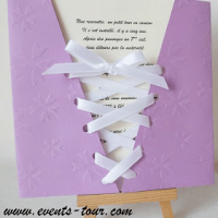 Faire part mariage corset parme 2