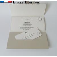 Faire part mariage irise or avec coeurs