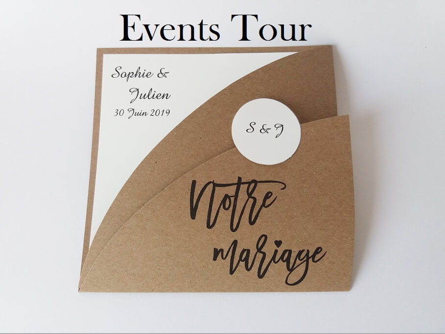 Faire part mariage kraft