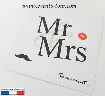 Faire part mariage mr et mrs