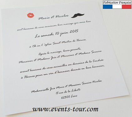 Faire part mariage mrs et mr