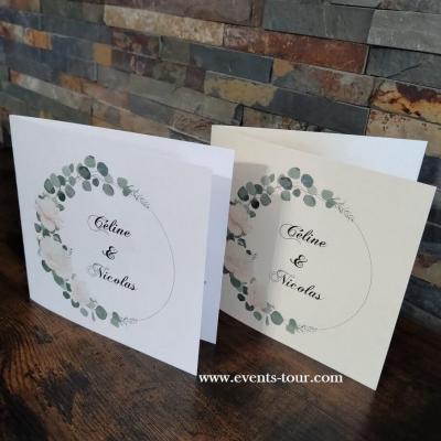 Faire part mariage nature champetre floral