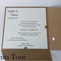 Faire part mariage papier kraft