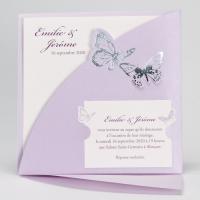 Faire part papillon mariage parme