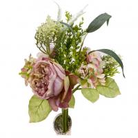 Fbo4305 bouquet de fleur avec roses blanches et vertes