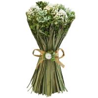 Fde158 centre de table champetre petit bouquet de fleurs blanc vert