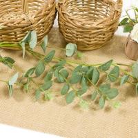 Fgu4015 decoration guirlande feuilles eucalyptus vertes