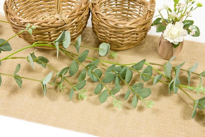 Fgu4015 decoration guirlande feuilles eucalyptus vertes