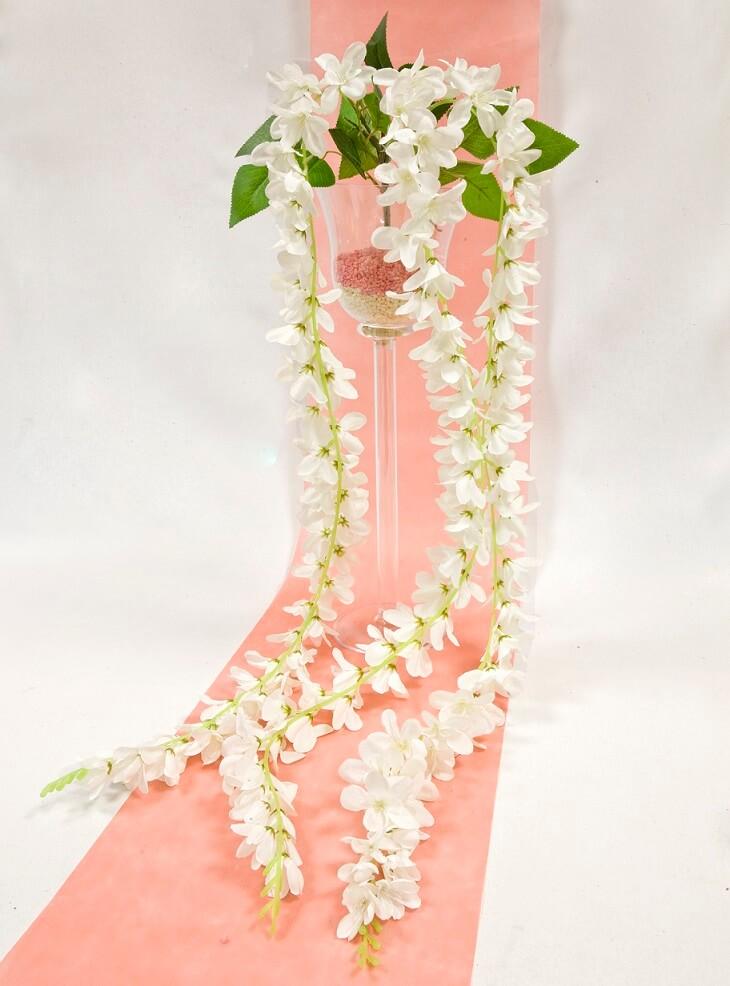 Fgu5002 decoration de fleur avec chute de glycine blanche