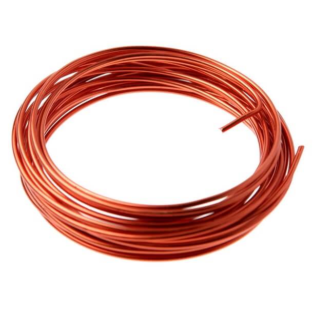 Fil aluminium metallique orange