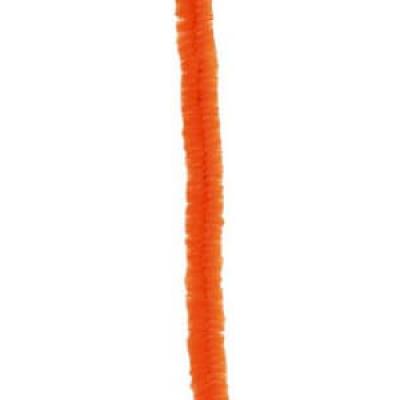 Fil chenille orange, 15cm (x6) REF/3538