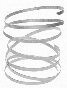 Fil metallique relief argent