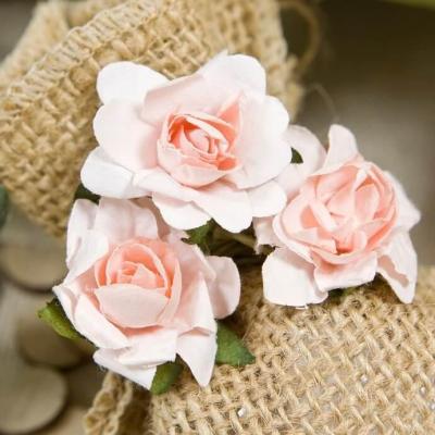 Fl628 decoration mini fleur rose en papier
