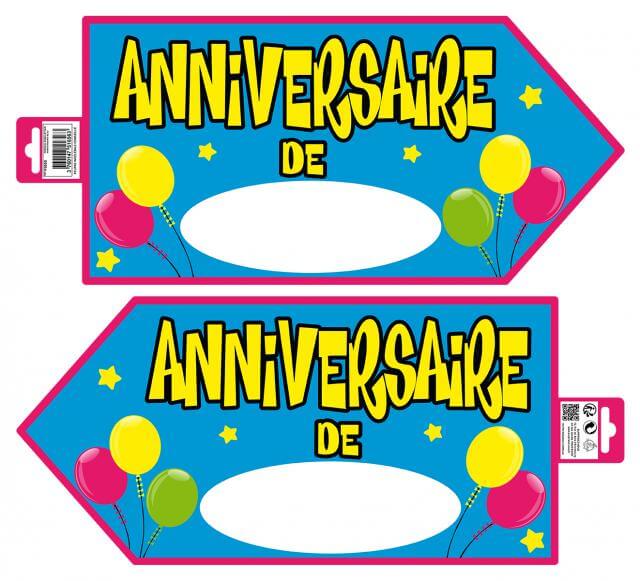 Fleche directionnelle anniversaire bleu