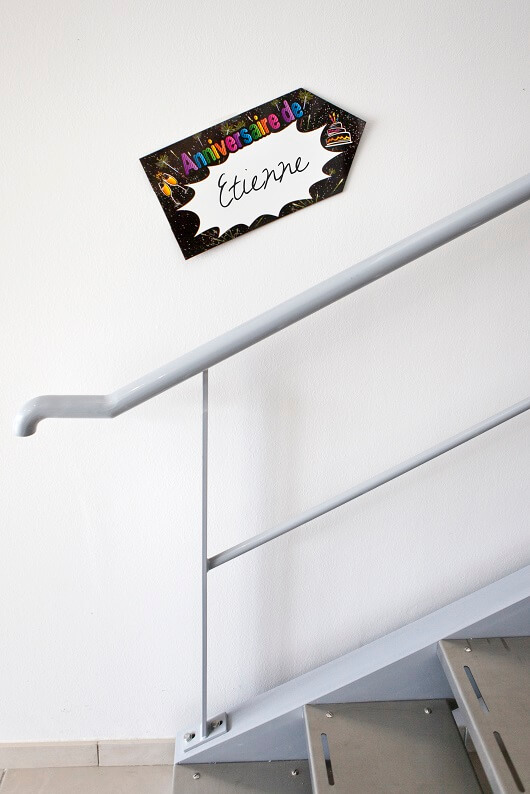 Fleche directionnelle anniversaire chic