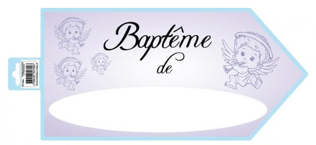 Fleche directionnelle bapteme garcon