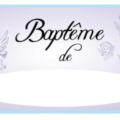 Fleche directionnelle bapteme garcon