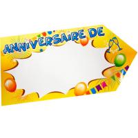 Fleche directionnelle joyeux anniversaire multicolore