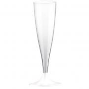 Flûte blanche en plastique réutilisable de 140ml (x10) REF/57597