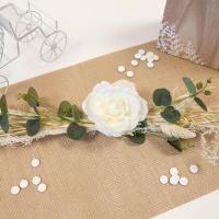 Fma3059 centre de table fleur sechee et rose nature champetre