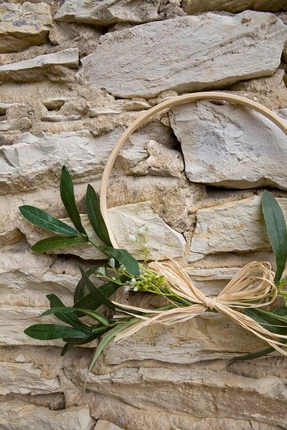 Fma3079 suspension cercle champetre bois olivier