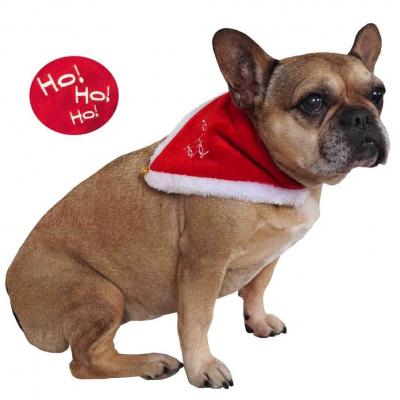 Foulard de noel pour chien avec decoration grelot