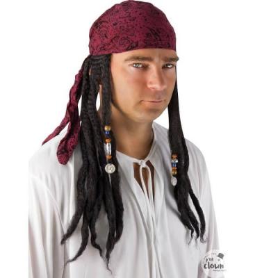 Foulard de pirate avec Dreadlocks pour adulte (x1) REF/34750