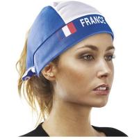 Foulard pour cheveux tricolore france supporters bleu blanc rouge