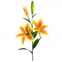 Ftg2044 fleur lys orange tigre 3 tetes