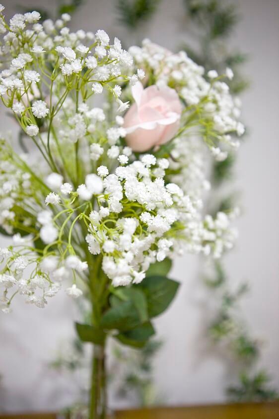 Ftg2045 decoration gypsolphile blanc et vert 65cm