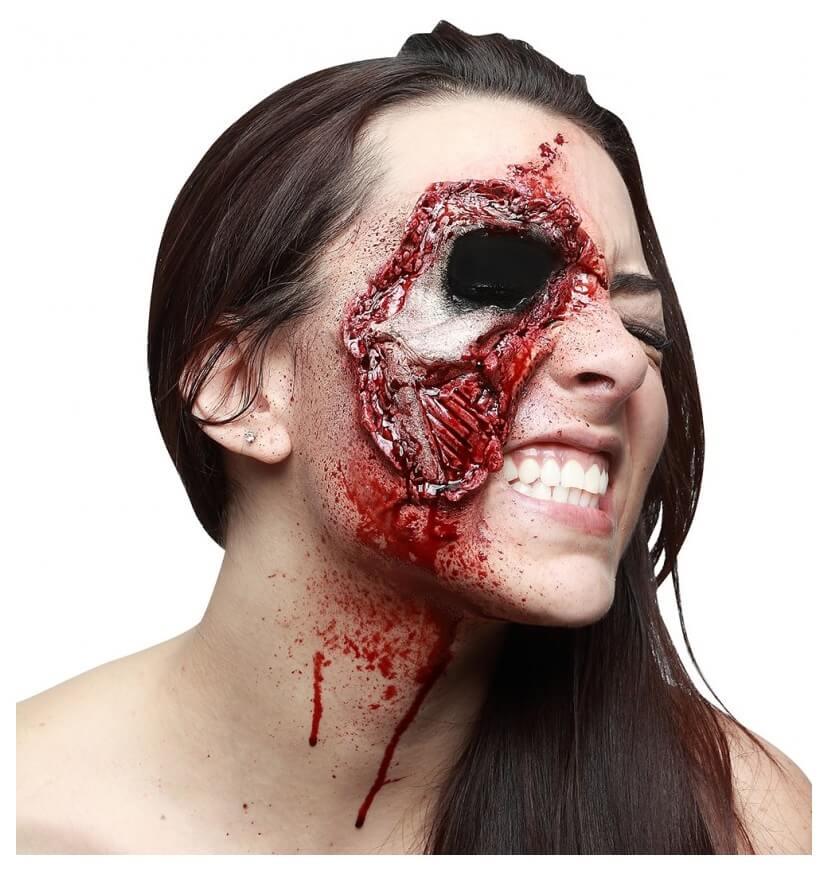 G25168 maquillage halloween cicatrice latex coup d oeil