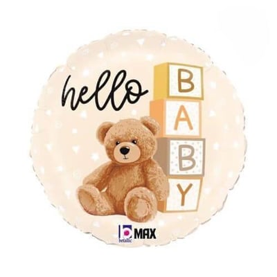 G26548p boutique gonflage ballon helium naissance bebe bonjour ours pas de calais