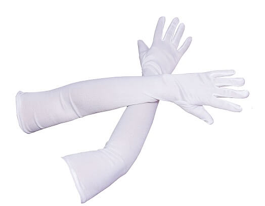 Gant long blanc 46cm