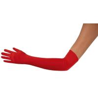 Gants longs rouge