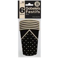 Gb25fn gobelet carton noir avec bois