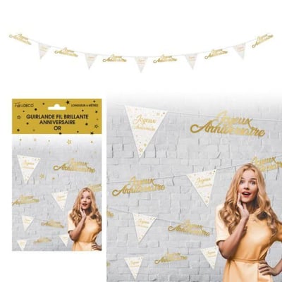 Gflm00or magasin decoration anniversaire pas de calais guirlande fanion