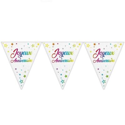 1 Kit guirlande fanion Joyeux Anniversaire multicolore de 6m REF/GFM00M