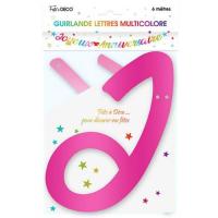 Glma00m decoration guirlande lettre joyeux anniversaire multicolore