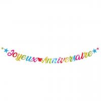 Glma00m guirlande lettre joyeux anniversaire multicolore